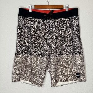 O'Neill‎ Hyperfreak Boardshorts Mens 38 Surf Swim Trunks Stretch Beach Gray 11"